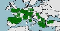 Distribución Podarcis muralis o lagartija roquera