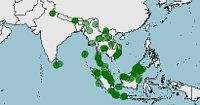 Distribución de Copsychus malabaricus, mirlo shama