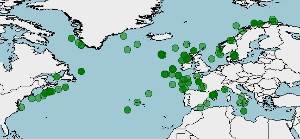 Distribución de la Bacaladilla, Micromesistius poutassou