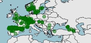 Distribución de Anguis fragilis, lución