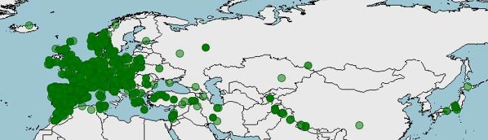 Distribución del ratón de campo, Apodemus sylvaticus