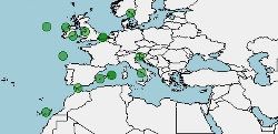 Distribución del angelote, Squatina squatina