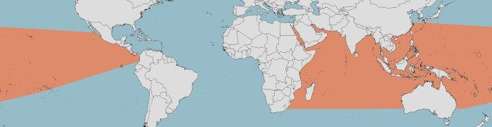 Distribución de Echidna nebulosa