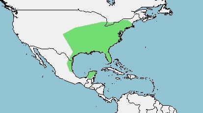 Distribución de la tortuga de caja común, Terrapene carolina