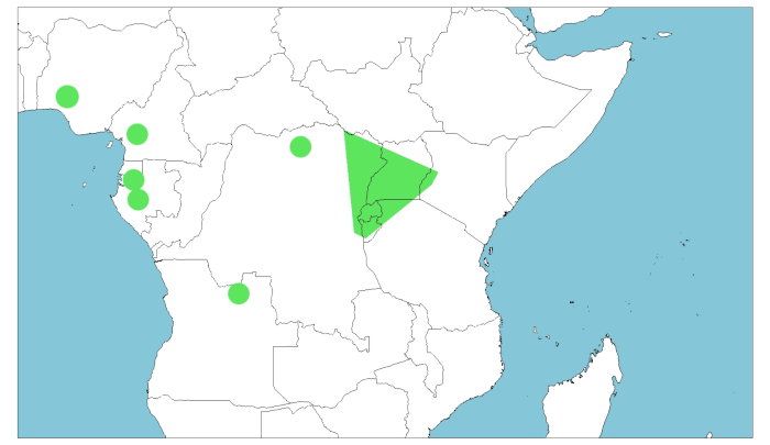 Distribución del cálao carigrís