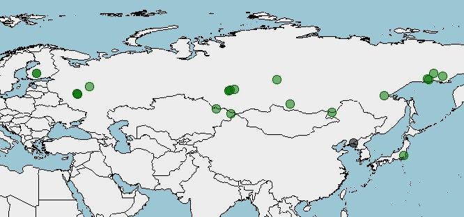 Distribución de la ardilla voladora, Pteromys volans