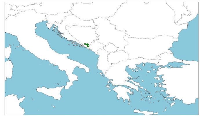 Distribución de  Delminichthys ghetaldii