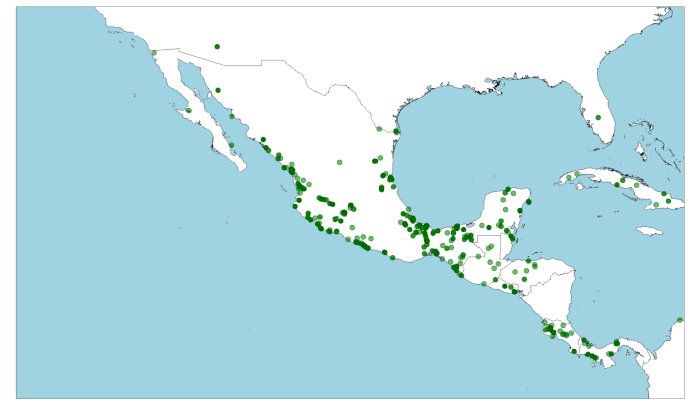 Distribución de la jacana norteña