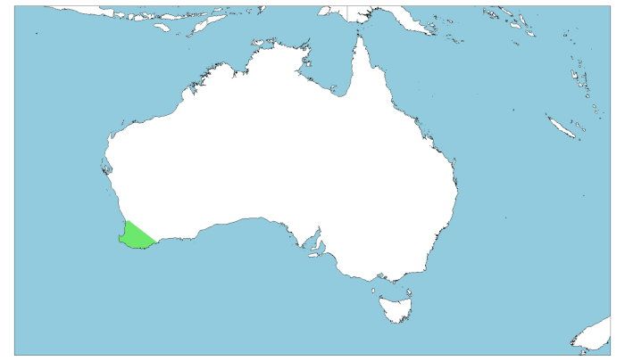 Distribución del quokka, Setonix brachyurus