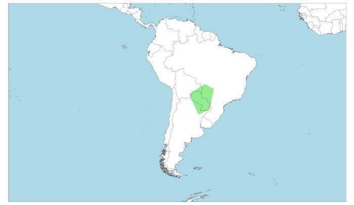 Distribución de la anaconda amarilla, Eunectes notaeus