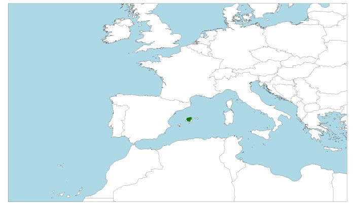 Distribución de Allognathus graellsianus