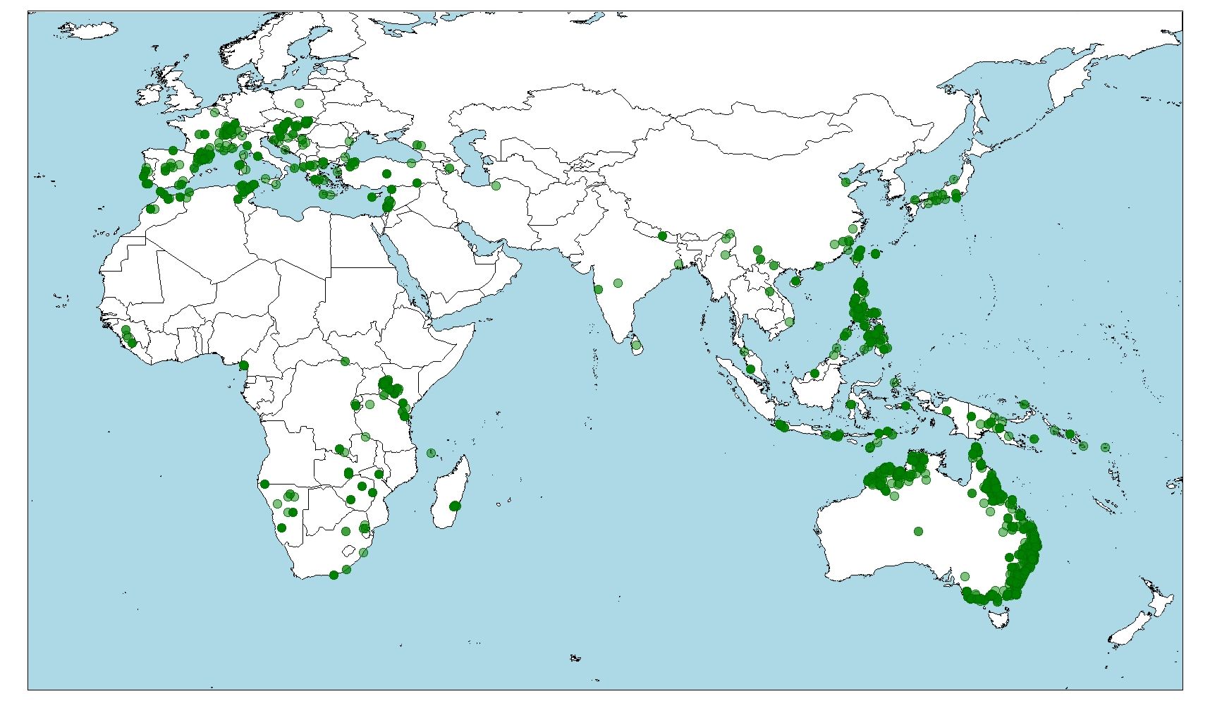 Distribución del murciélago de cueva