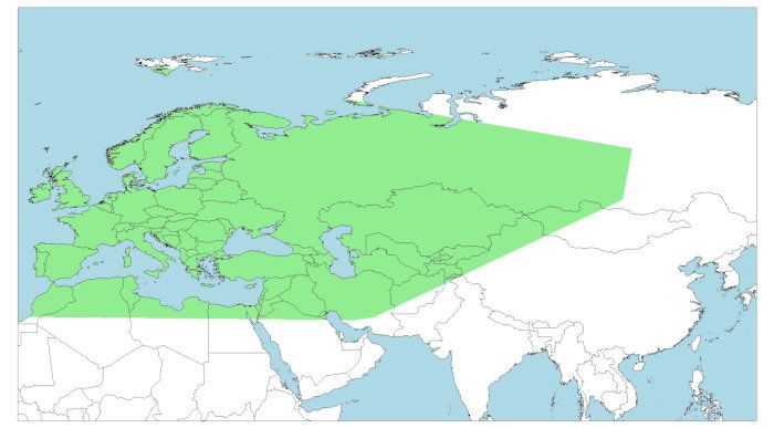 Distribución del Zorzal común