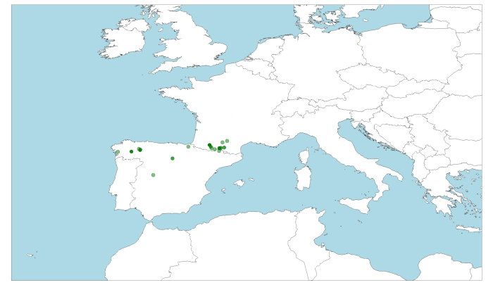 Distribución del desmán ibérico