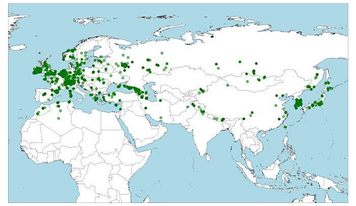 Distribución del Carbonero garrapinos