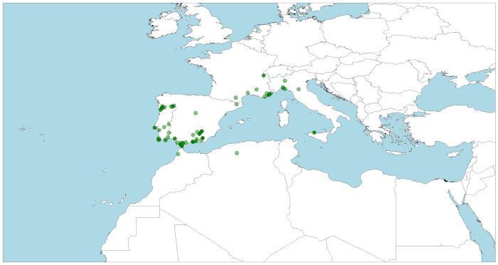 Distribución de Bufo spinosus