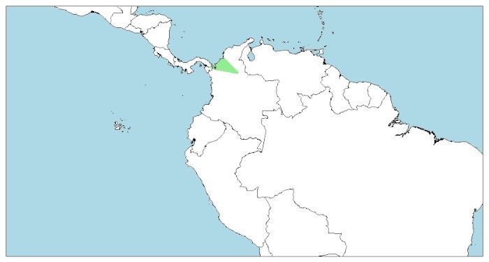 Distribución de capibara menor, Hydrochoerus isthmius