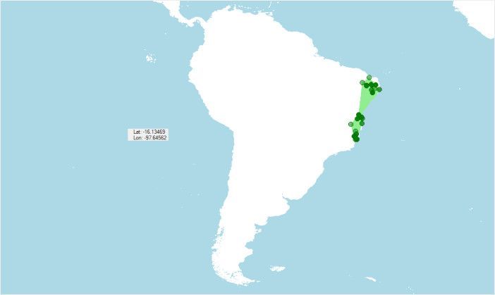 Distribución de Pipa carvalhoi