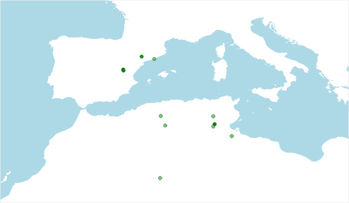 Distribución de alondra ricotí, Chersophilus duponti