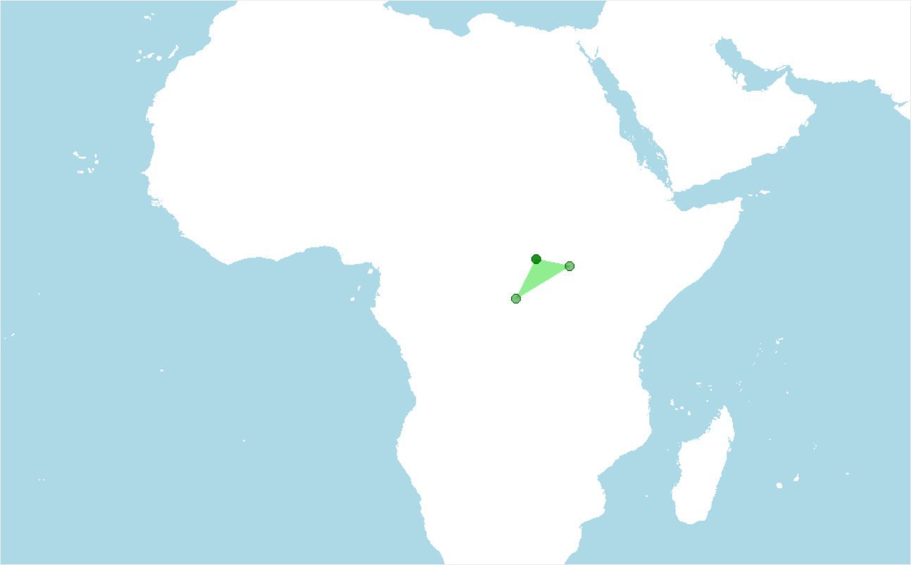 Distribución del murciélago panda, Niumbaha superba