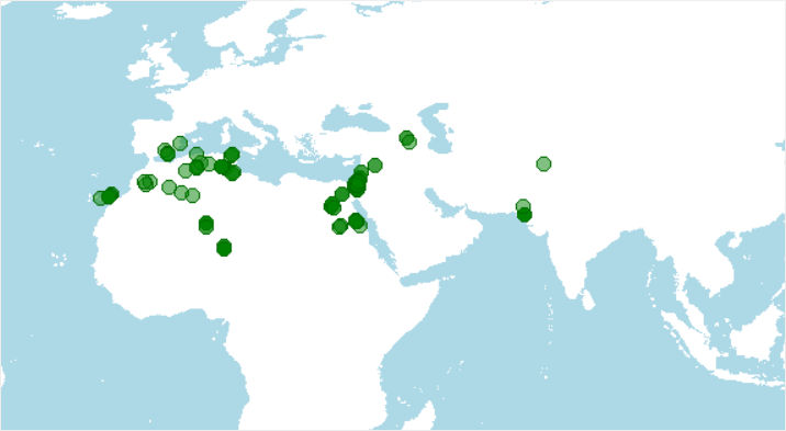 Distribución del Camachuelo trompetero, Bucanetes githagineus